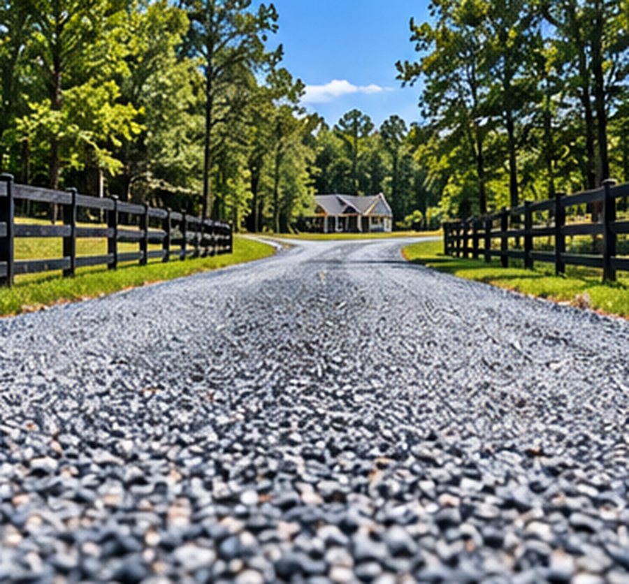 Gravel driveway installation