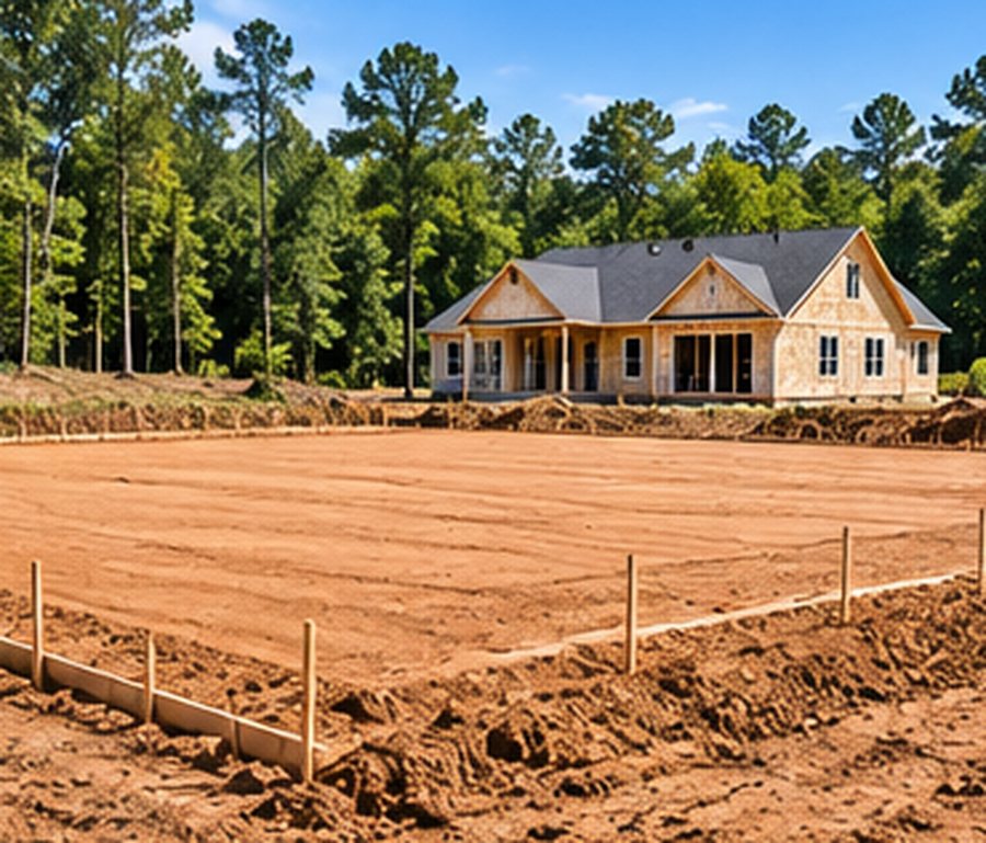 House and building pad construction
